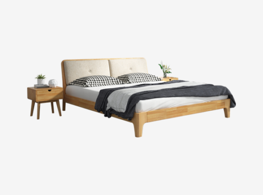Two sitter stripped sofa and bed