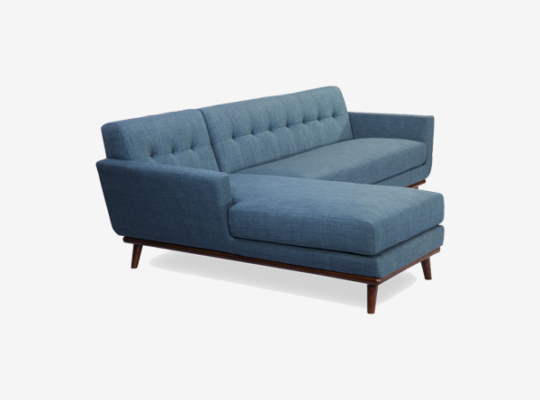 Three Sitter Blue Velvet Sofa